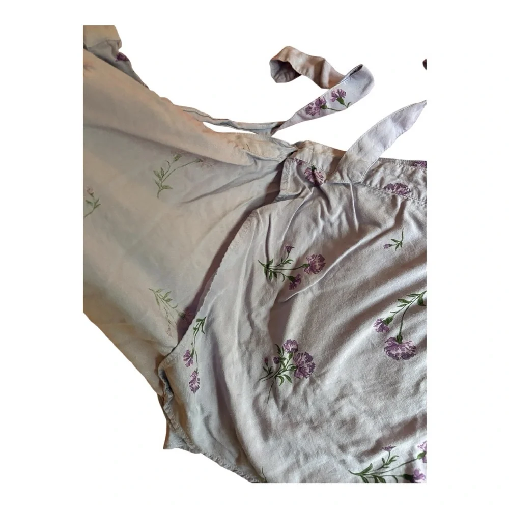 BP. Purple Floral Wrap Mini Skirt Flowy & Feminine Size Large - Picture 3 of 6